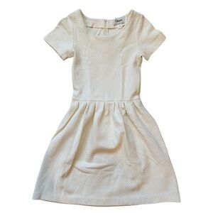 Ganni Cream Bell Dress Short Sleeve